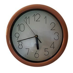 Vintage 1980s mauve wall clock